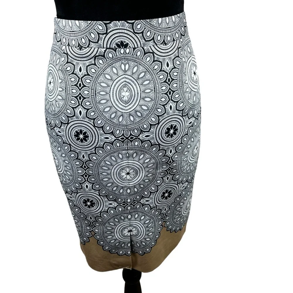 The Limited Fully Lined Abstract Geometric Print Pencil Skirt Size 6